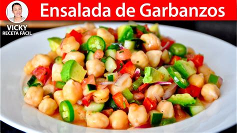 ENSALADA DE GARBANZOS VickyRecetaFacil YouTube