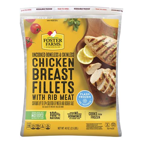 Foster Farms Chicken Breast Fillets With Rib Meat Main