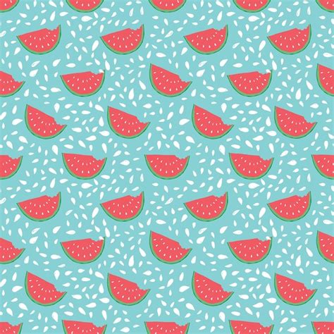 Premium Vector Watermelon Seamless Pattern Vector Illustration