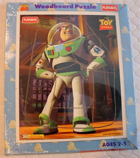 Toy Story Rare 1995 Playskool Buzz Lightyear 7 pc. Woodboard Puzzle! | #2004257299