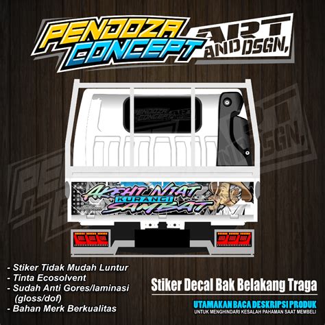 Jual Stiker Bak Belakang Isuzu Traga Akehi Niat Stiker Cutting Hologram