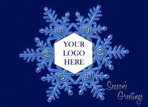 Single Snowflake Logo Christmas Card