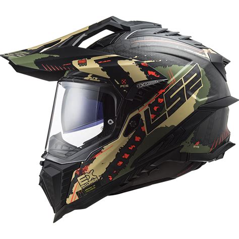 Mx Helmet Ls Mx Explorer Carbon Extend Matt Military Green