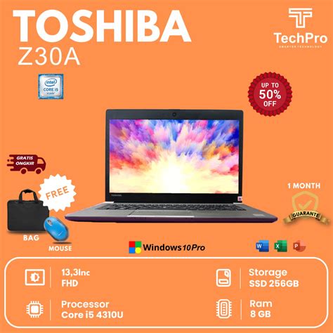 Jual Laptop Toshiba Z30 A Second Original Bergaransi Shopee Indonesia