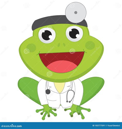 Vektor Illustration Von Karikatur Doktor Frog Vektor Abbildung