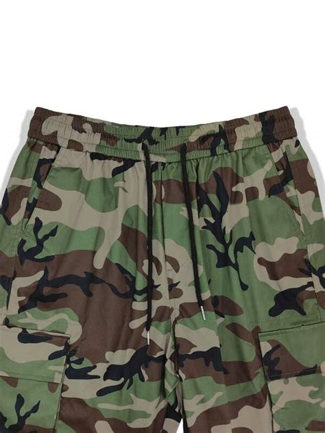 Manfinity Hypemode Men Camo Print Flap Pocket Cargo Pants SHEIN USA