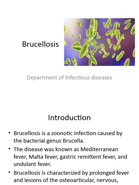 Brucellosis Pdf Clinical Medicine Diseases And Disorders