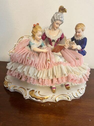 Wilhelm Rittirsch Lace Dresden Art Porcelain Figural Figurine 1950 EBay