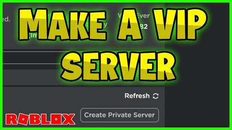 How To Make A Vip Private Server In Roblox Youtube