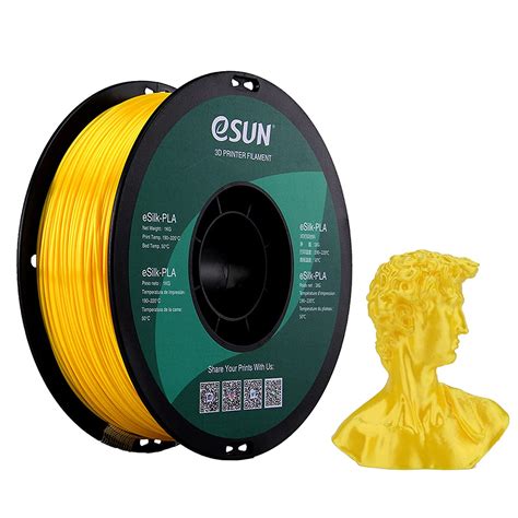 Esun Esilk Pla Yellow Mm D Printing Filament Sample D Filaprint