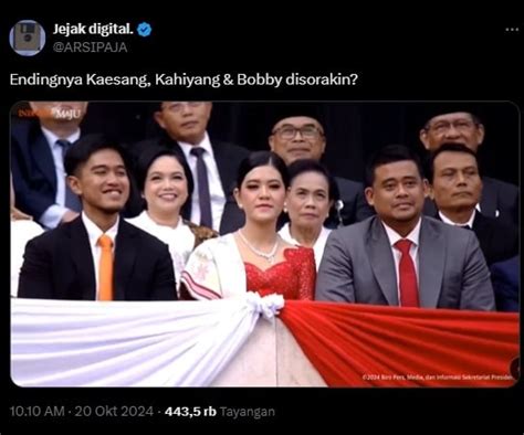 Momen Kaesang Pangarep Kahiyang Ayu Dan Bobby Nasution Disoraki Saat