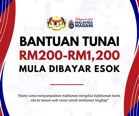 Bantuan Tunai RM200 RM1 200 Mula Dibayar Esok Ini Senarai Penuh