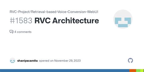 Rvc Architecture Issue Rvc Project Retrieval Based Voice