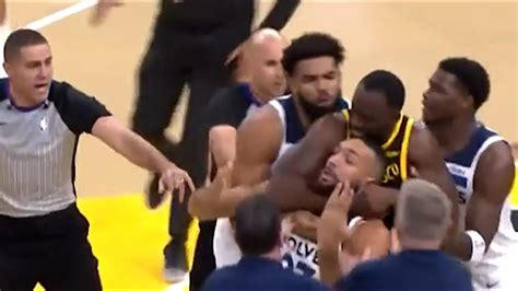 Draymond Green International Chokehold On Rudy Gobert Youtube