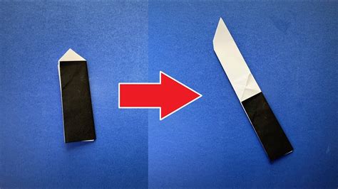 How To Make A Paper Folding Knife Origami Opening Knife YouTube