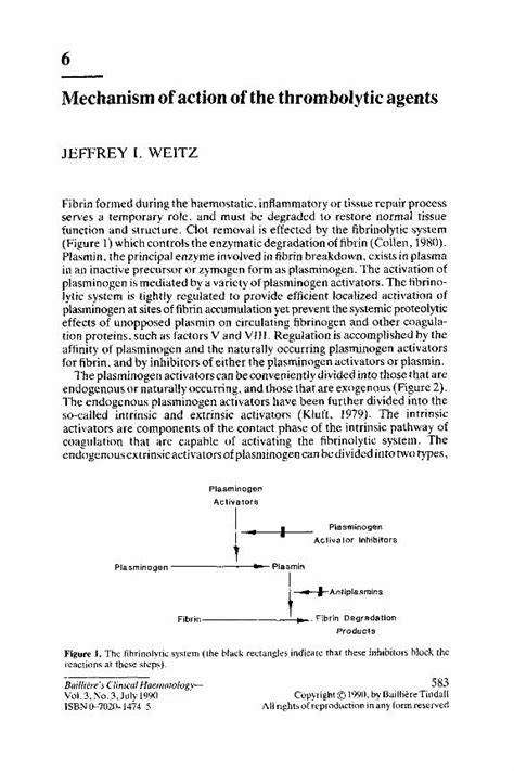 (PDF) 6 Mechanism of action of the thrombolytic agents - DOKUMEN.TIPS