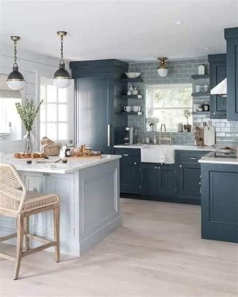 Pin By YELIS On Kitchen Kitchen Colors Kitchen Cabinets Decor Blue