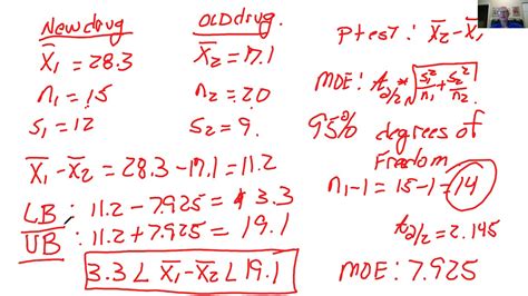 Stats Section 10 1 Two Sample Confidence Interval Independence Example