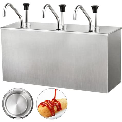 Restaurant 4l X3 Stainless Steel Sauce Dispenser 3 Pump Sauce