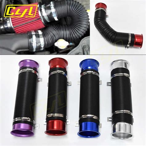 Universal Mm Car Cold Air Turbo Inlet Pipe Adjustable Flexible Duct