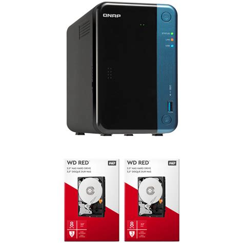 Qnap 16tb Ts 253be 2 Bay Nas Enclosure Kit With Wd Nas Drives 2