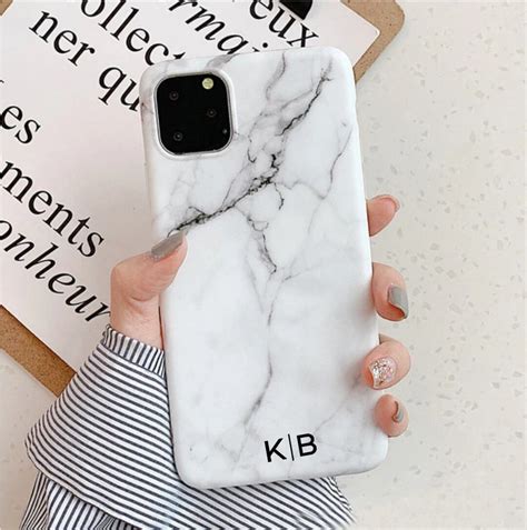 IPhone 12 Case Marble iPhone 12 Pro Case Custom Initials - Etsy