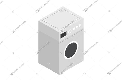 Isometric Washing Machine Illustrated Poweredtemplate