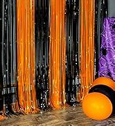 Amazon LOLStar 3 Pack Orange Black Photo Booth Props 3 3 X 6 6 Ft