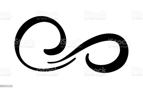 Infinity Calligraphy Vector Illustration Symbol Eternal Limitless Emblem Black Mobius Ribbon