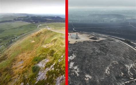 Incendie dans les monts dArrée visualisez lampleur des dégâts