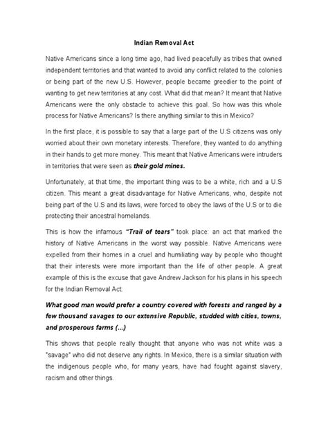 Indian Removal Act Pdf Native Americans In The United States New