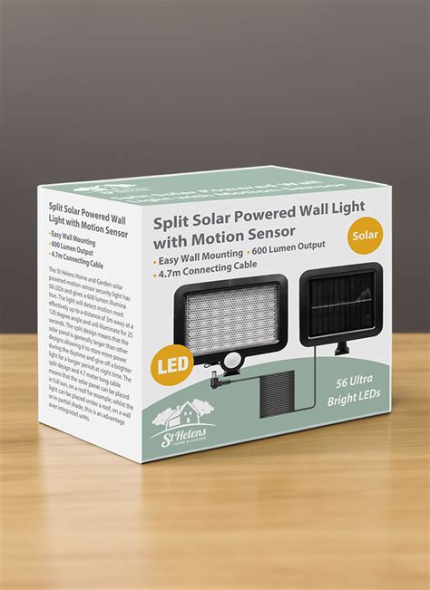 Solar Powered Motion Sensor Wall Security Lig