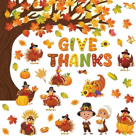 Amazon Zonon Pcs Thanksgiving Classroom Bulletin Board