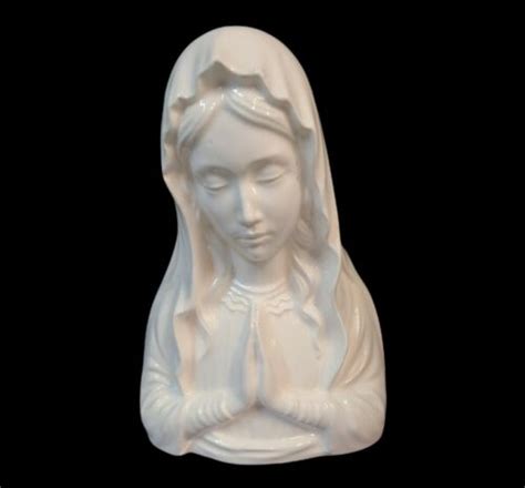 Vintage Relpo Praying Virgin Mary Madonna Planter Head Vase Easter