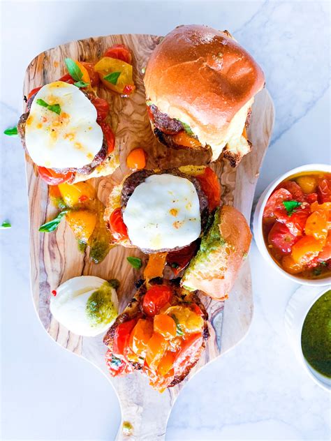 Spicy Caprese Beef Sliders