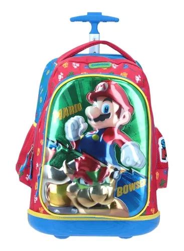 Mochila Mario Bros Primaria Con Carro Vs1601 Envío gratis