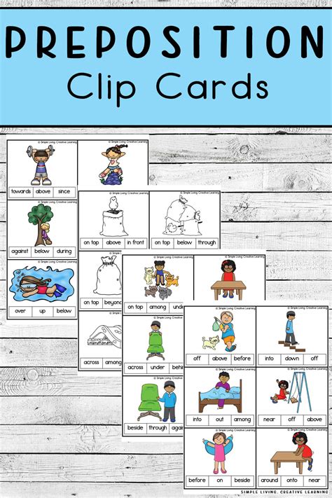 Preposition Clip Cards Simple Living Creative Learning