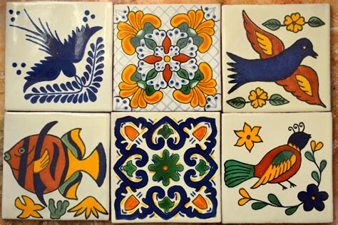 Azulejos Mexicanos Pintado A Mano X Por Mexicantiles En Etsy