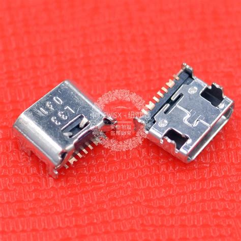 50pcs New 7 Pin 7pin Mini Micro Usb Charge Charging Jack Connector Plug