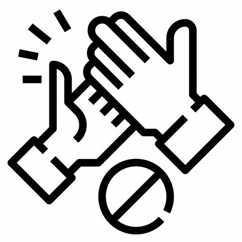 Contact Distancing Gesture Greeting Handshake Social Touch Icon Download On Iconfinder