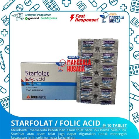 Jual STARFOLAT ASAM FOLAT 400 MCG PER STRIP 10 TABLET Shopee