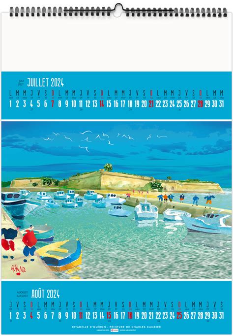 Calendrier Illustre Cote Mer X Calendriers Illustres