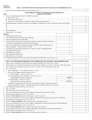 Fillable Online Form N 3 Rev 2013 Declaration Of Estimated Income Tax