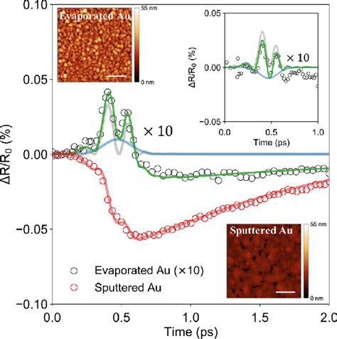 Symbols Experimental Transient Reflectivity Of Gold In The First 2 Ps