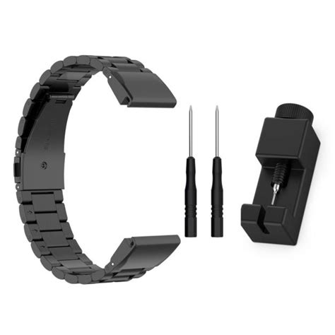 Garmin Fenix X X Rostfritt St L Klockarmband Svart