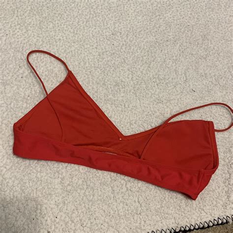 Simple Red Bikini Top Bikini Swim Summer Not Depop
