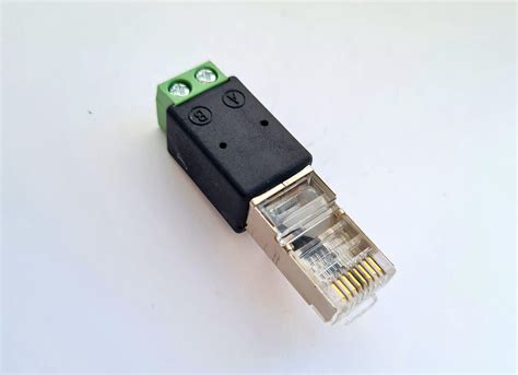 Rj45 Male To 2 Pin Rs485 Screw Terminal Adapter Cctv