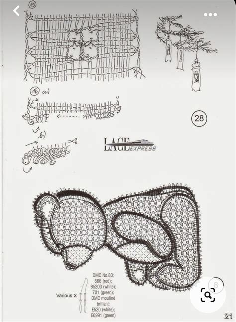 The Diagram Shows How To Make Crocheted Glasses With Lace And Beads On Them