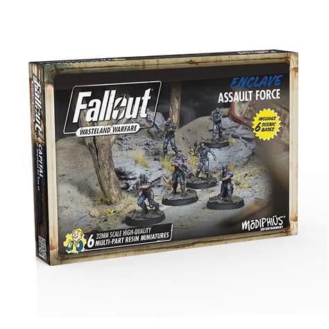 Free Shipping Fallout Wasteland Warfare Enclave Assault Force 6