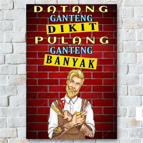 Jual Hiasan Dinding Poster Kayu Mdf 6mm For Barbershoppotong Rambut Shopee Indonesia